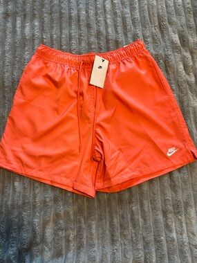 Nike Coral-Red Athletic Swim Shorts - Size Medium